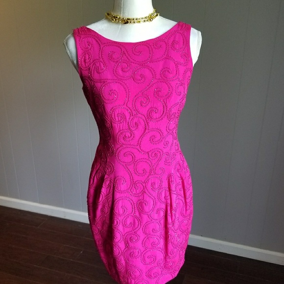 Carmen Marc Valvo Dresses & Skirts - Silk Beaded Carmen Marc Valvo Dress